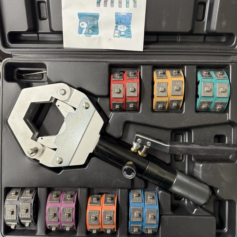 1500 Hydra-Krimp Kit w/7 Die Sets / Tool Works No Issues Clean Hydraulik Zange